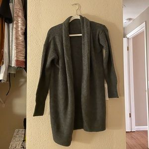Muji Charcoal Black Wool Cardigan, size S